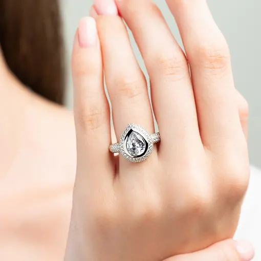 DREAMY DROPLET srebrni prsten