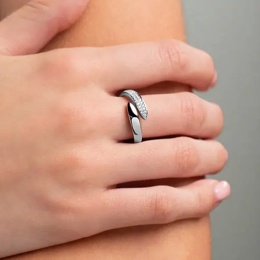 GLAMOROUS GLOW srebrni prsten