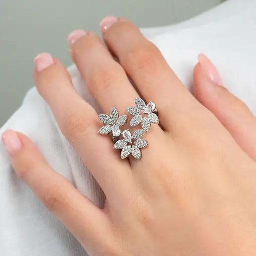 FLOWER GARDEN srebrni prsten